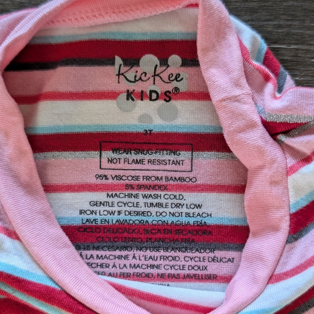 Kickee Pants Print Long Sleeve Pajama Set in Anniversary Bobsled Stripe - 3T - Picture 3 of 6